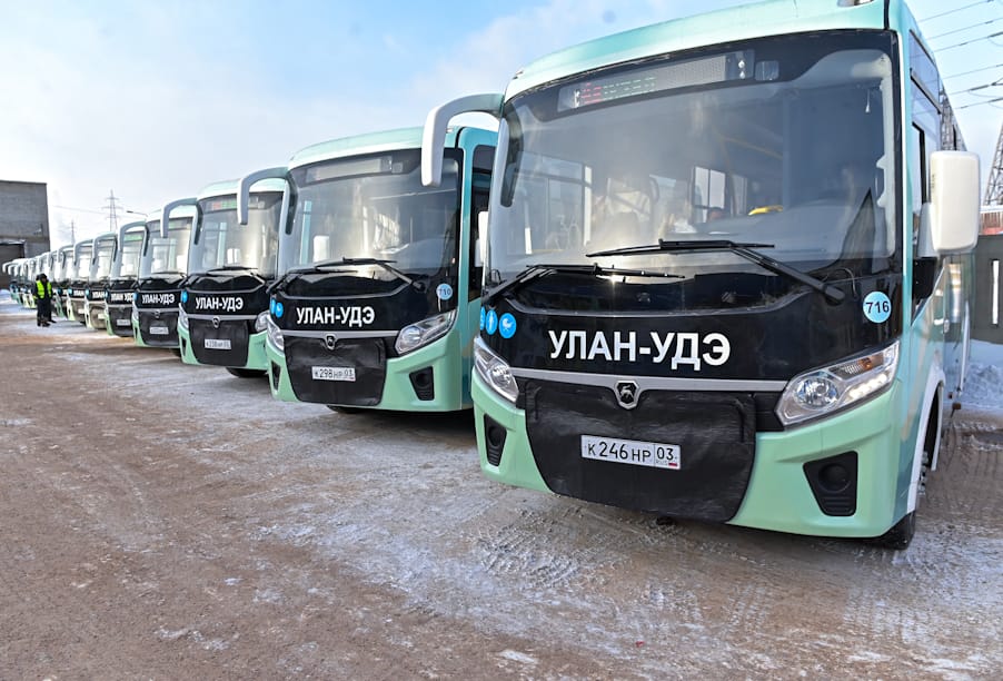 Республика Бурятия: 30 новых автобусов пополнили автопарк Улан-Удэ